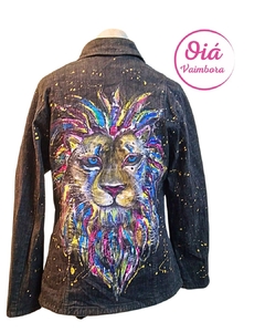 Campera Energy Tigre colorido, jeans L