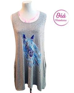 Vestido Lucero Caballo, gris melange de M a XL