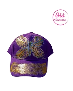 Gorra violeta, mariposa foil