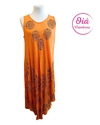 Vestido Antonia Sellos, naranja abarca hasta XL real -