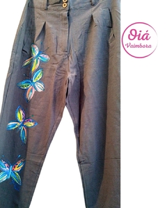 Pantalón Orilla Barboleta, gris oscuro M