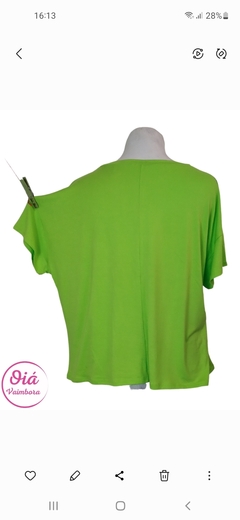 Remera Rita verde colibri talle único - comprar online