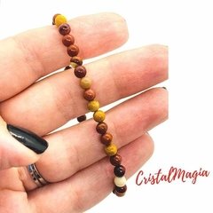 Pulseira Jaspe Australiano (mookaite/ Kenia) - CristalMagia