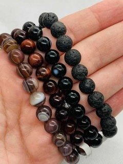 Pulseira Masculina Em Sardônix - Ágata Natural - loja online