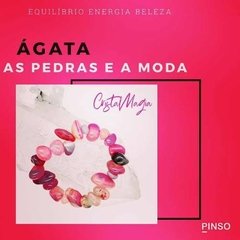 Pulseira Ágata Rosa na internet