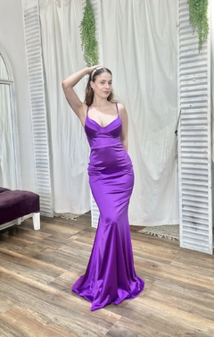 VESTIDO SIRENA ARO violeta