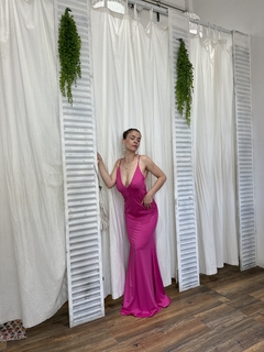 VESTIDO SIRENA NUDO rosa dior en internet