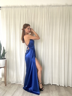 Imagen de VESTIDO LIRIO SATEN azul