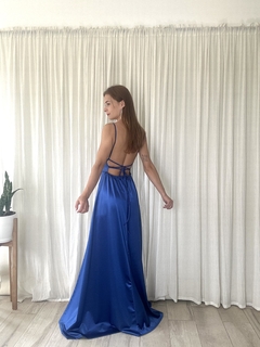 VESTIDO EVE 2 tajos azul - Atrápame si puedes