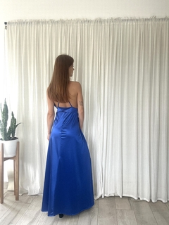 VESTIDO GRECIA SATEN azul en internet