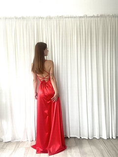 VESTIDO BUCHE SATEN rojo - Atrápame si puedes