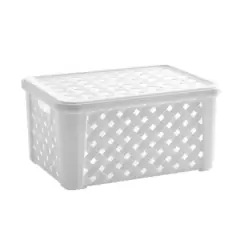 Caixa rattan 24cm C x 17cm L x 12cm A cod 709 br