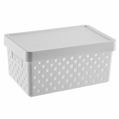 Cesto Organizador Com Tampa Quadratta 39 x 29 x 24 cm cod. 844