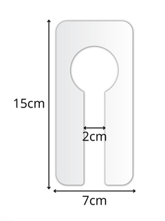 Kit separador de cabides acrílico 2mm c/10 peças cod.Al-503