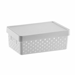 Cesto Organizador Com Tampa Quadratta 39 x 29 x 14 cm cod. 843