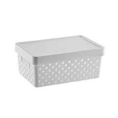 Cesto Organizador Com Tampa Quadratta 29 x 19 x 12 cm cod. 842