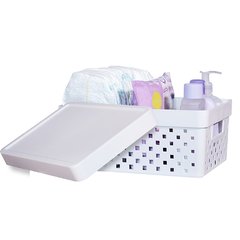 Cesto Organizador Com Tampa Quadratta 29 x 19 x 12 cm cod. 842 - Alfa Produtos