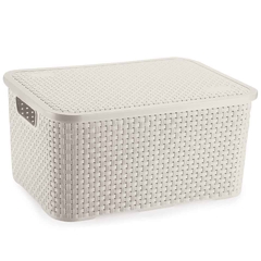 Caixa Organizador Rattan Grande C/T cor areia cod. 069/S1