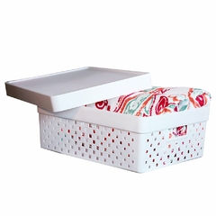 Cesto Organizador Com Tampa Quadratta 39 x 29 x 14 cm cod. 843 - comprar online