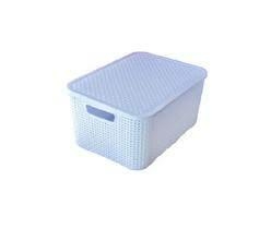 Caixa rattan 7litros azul claro cod.cr1825az