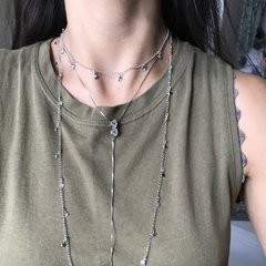 Choker corações prata - comprar online