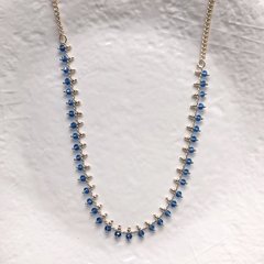 Choker alfinete azul