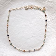 Choker rainbow dourada