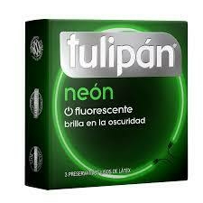 Tulipan Preservativo Neón Fluorescente Lubricados con Silicona - comprar online