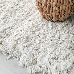 alfombra telar artesanal algodón rectangular