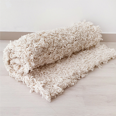 alfombra telar artesanal algodón rectangular