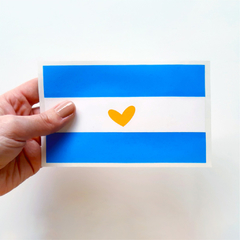 bandera argentina vinilo sticker banderita adhesiva