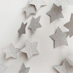 guirnalda de papel estrella navidad glitter