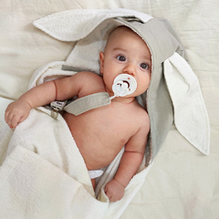 toallon grande conejo capucha toalla algodón niños bebé orejas