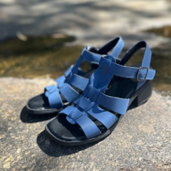 Sandália couro azul - comprar online