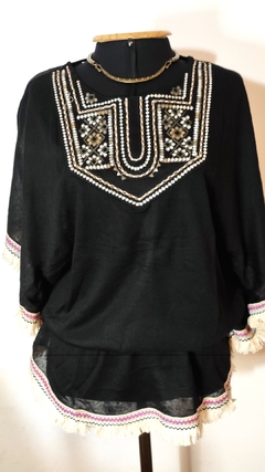 kaftan indiana boho preta - comprar online