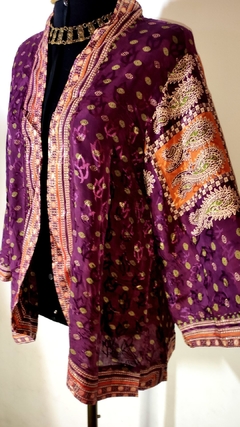 kimono curto em seda indiana - comprar online