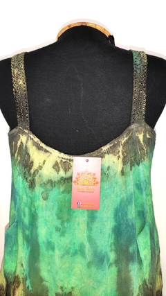 vestido indiano longo tiedye verde edição especial - Bela Índia Artigos Indianos