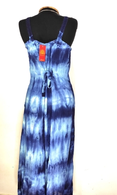 vestido indiano longo tiedye azul edição especial - comprar online