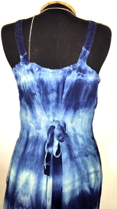 vestido indiano longo tiedye azul edição especial - Bela Índia Artigos Indianos