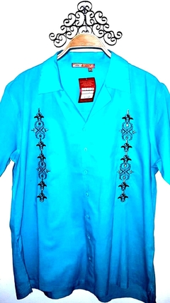 Bata/ camisa Indiana azul royal