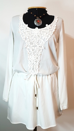 Vestido indiano Outuno/ inverno branco - comprar online