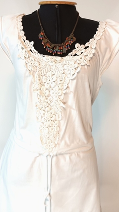 vestido curto branco indiano - comprar online