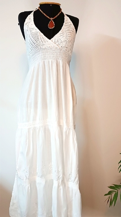 vestido branco longo indiano - comprar online