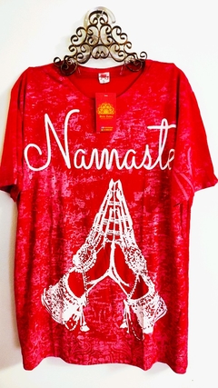 Camiseta Indiana namaste vermelha