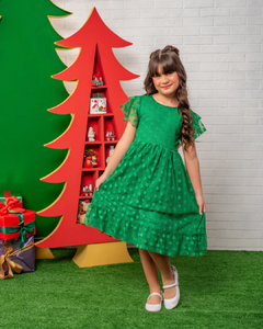 Vestido Infantil Verde Bandeira - Emily - comprar online