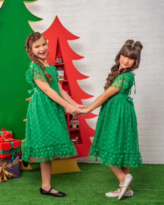 Vestido Infantil Verde Bandeira - Emily - loja online