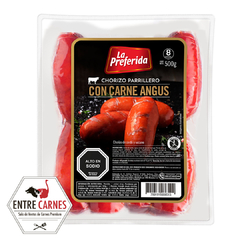 CHORIZOS PARRILLERO CON CARNE ANGUS LA PREFERIDA (500GR) (8 UN)