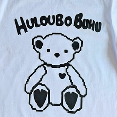 Camiseta Urso ou Gato Branca Malha Para Meninas - Menina&Moça