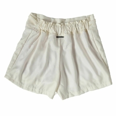 Short-saia Off-white com Cinto Fivela - Menina&Moça