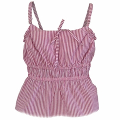 Blusa Alcinha Listrada Rosa com Lacinho - comprar online